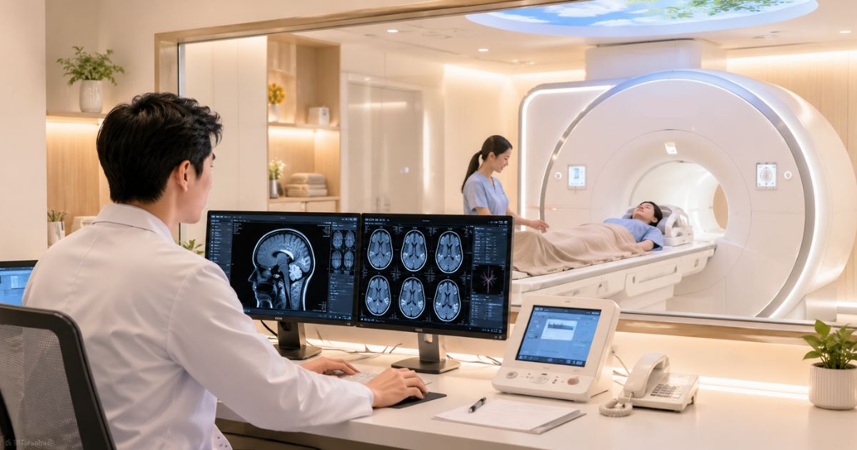 Brain MRI: Purpose, Procedure, and Risks. Brain MRI is an advanced imaging scan that uses magnetic fields and radio waves to produce detailed 3D images of the brain for accurate evaluation.