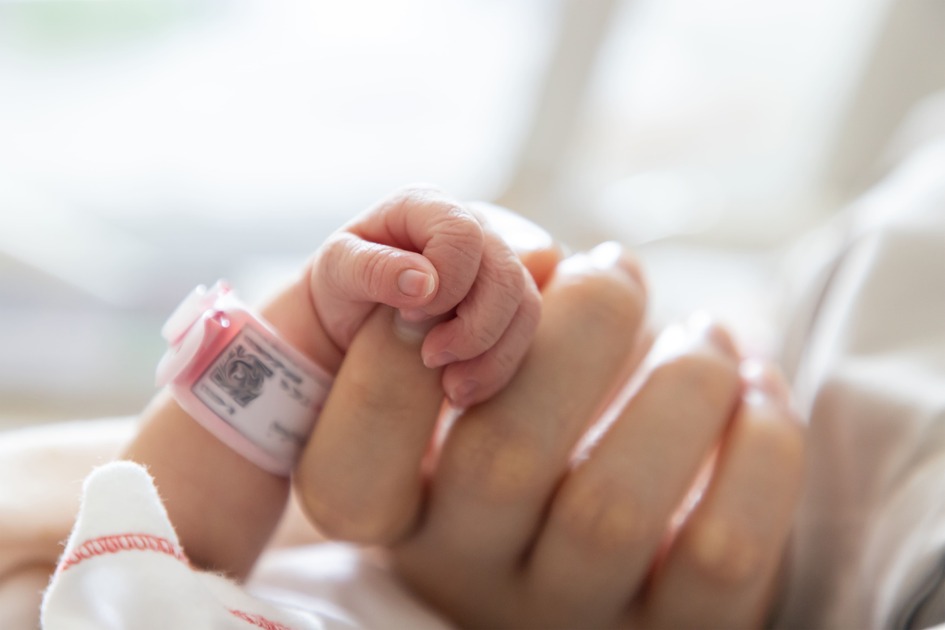 The mother and newborn baby are safely delivered under the care of the Maternal-Fetal Medicine (MFM) team for high-risk pregnancies.